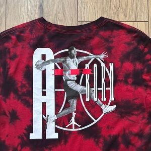 Jordan Red and Black Tie Dye Air Jordan Michael Jordan T-Shirt Kid’s XL